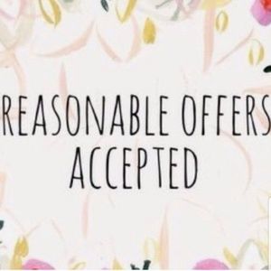 Reasonable offers accepted